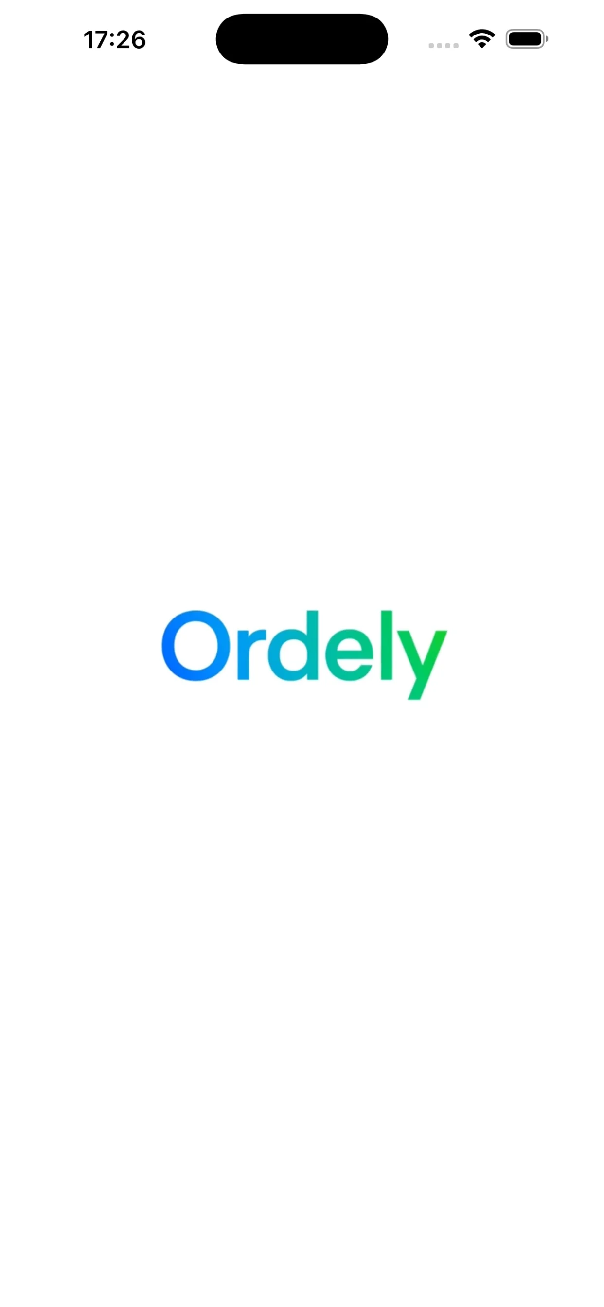 Ordely splash screen